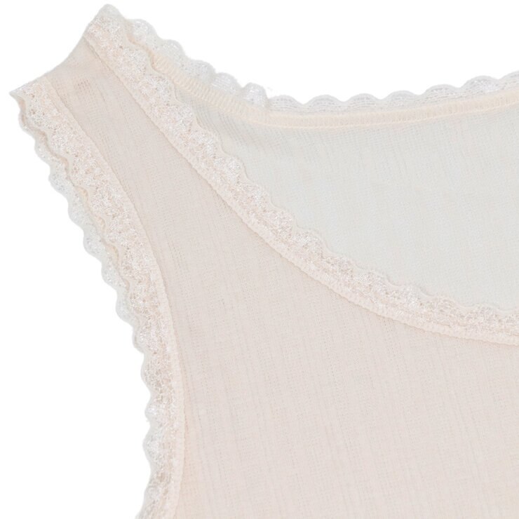 AS 女棉混圓領背心 膚色