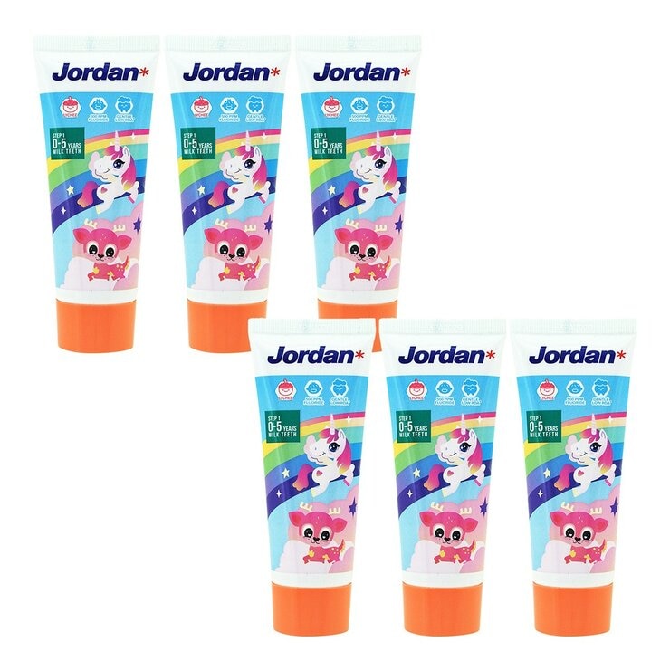 Jordan 0-5歲兒童牙膏 含氟500ppm 荔枝口味 75公克 X 8入