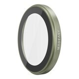 MAGEASY Bright M 不發黃軍規磁吸透明殼 iPhone 17 (白磁圈) + 鏡頭保護貼Lenz(鼠尾草) + Vetro 9H 鋼化玻璃保護膜