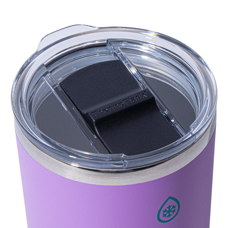 ThermoFlask 不鏽鋼保冷保溫馬克杯 474毫升 + 355毫升 紫 + 綠