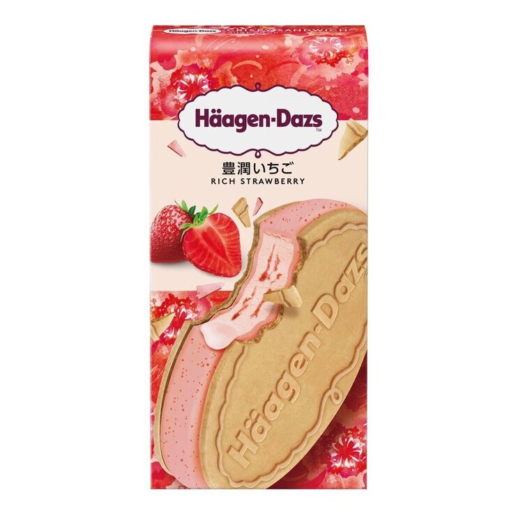 哈根達斯 豐潤草莓雪酥 62.6公克 X 36入