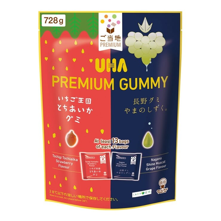 UHA 味覺糖 日本草莓 & 麝香葡萄 728公克