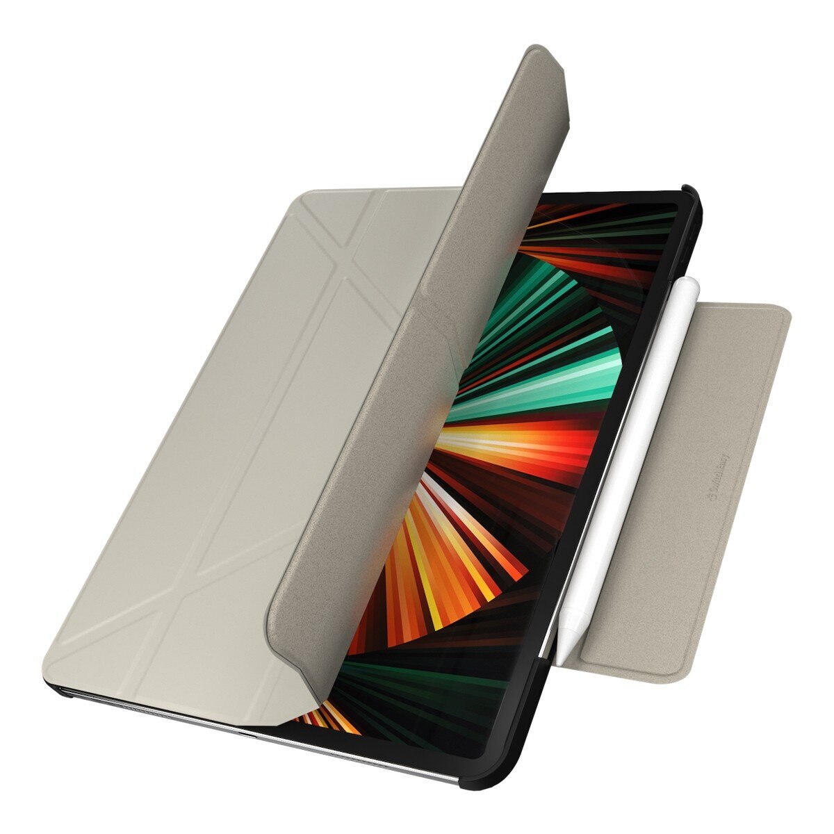 SwitchEasy Origami 全方位多角度支架保護套 iPad Air 13吋 M3 / M2 & iPad Pro 12.9吋 2022 M2 - 2018 星光白