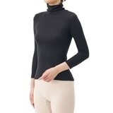 AS 極上 女高領長袖衛生衣 黑色 M