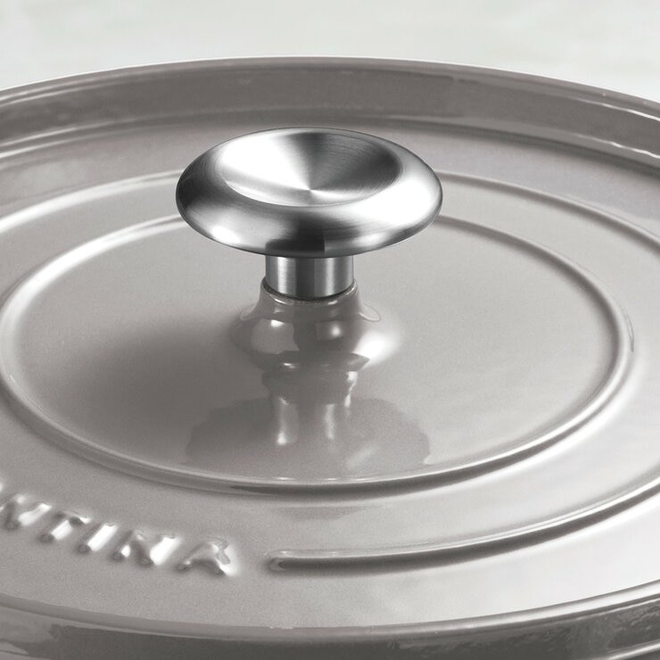 Tramontina 雙耳圓形鑄鐵鍋 含鋼頭鍋蓋 X 4件組 灰