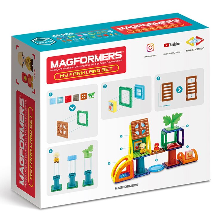 Magformers 磁性建構片 歡樂農場 48片裝 / 3歲以上