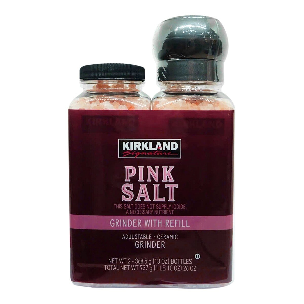 Kirkland Signature 科克蘭 研磨粉紅鹽及補充瓶 737公克