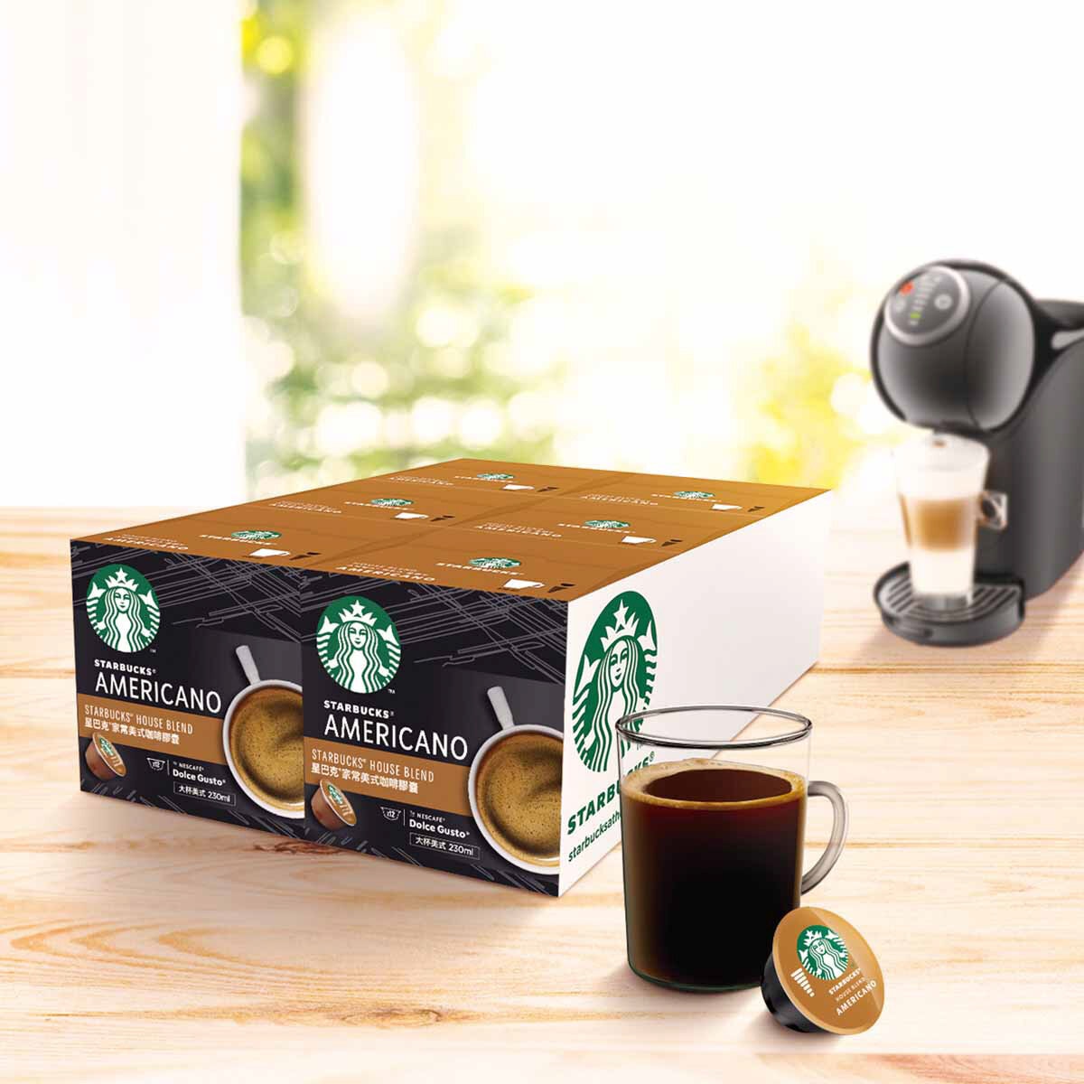星巴克 家常美式咖啡膠囊 72顆 適用NESCAFE Dolce Gusto機器