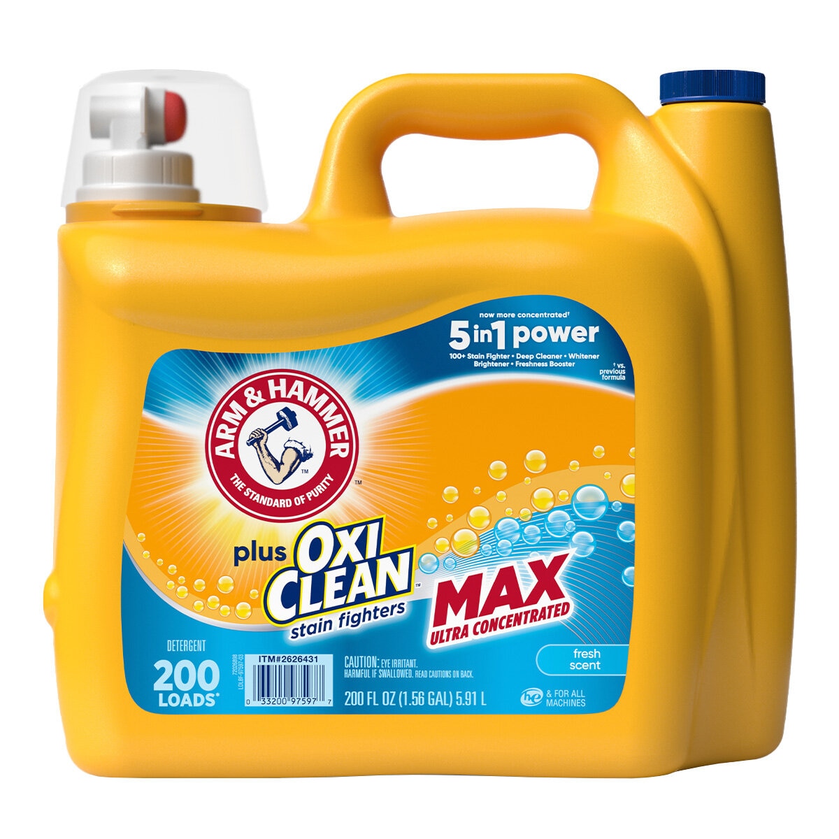 ARM & HAMMER 強效濃縮洗衣精添加小蘇打粉 5.91公升 / 200蓋次
