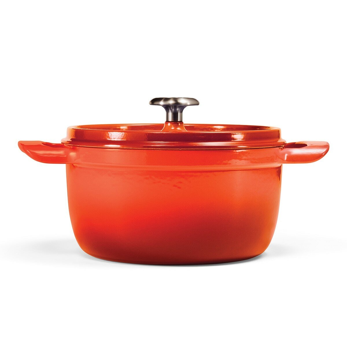 Tramontina 雙耳圓形鑄鐵鍋 含鋼頭鍋蓋 X 4件組 橘