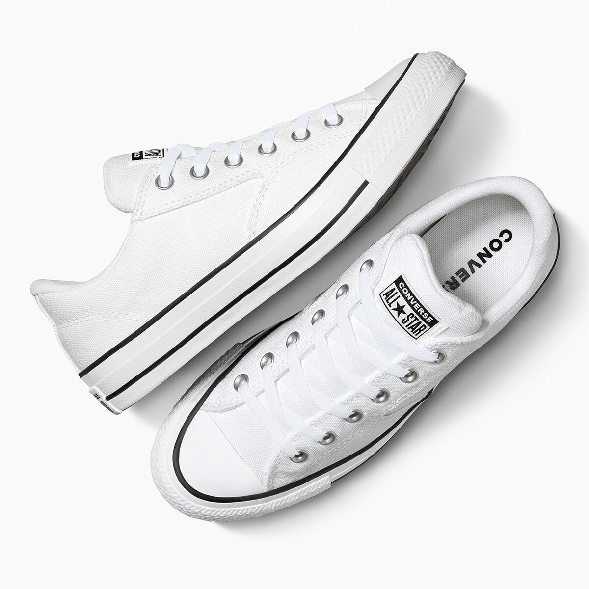 Converse 女低筒帆布鞋 白