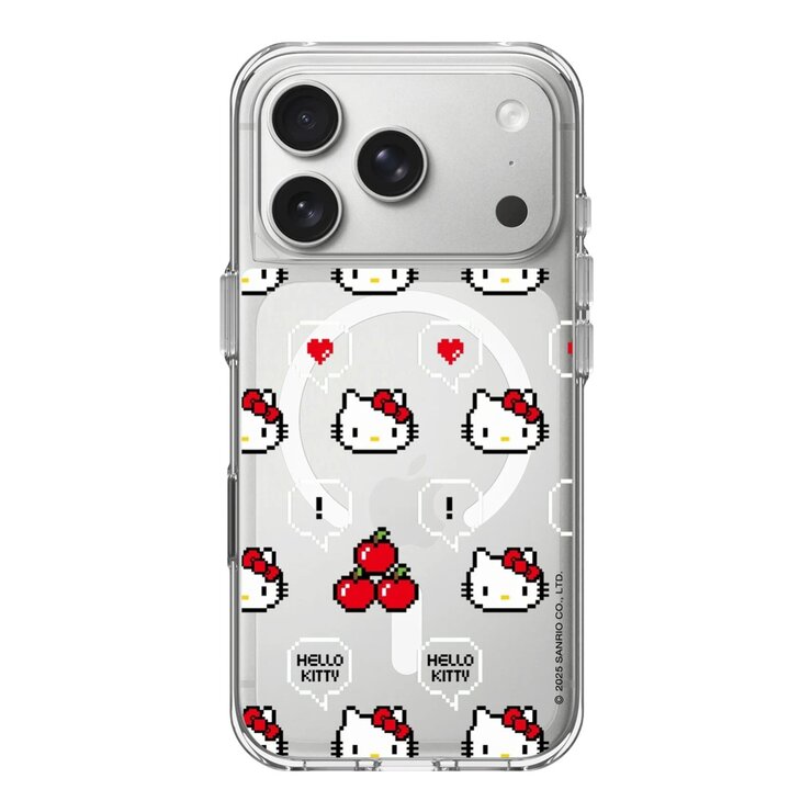犀牛盾 iPhone 17 系列 Clear (MagSafe兼容) 抗黃化透明防摔手機殼 Hello Kitty + 9H 抗藍光鋼化玻璃保護貼