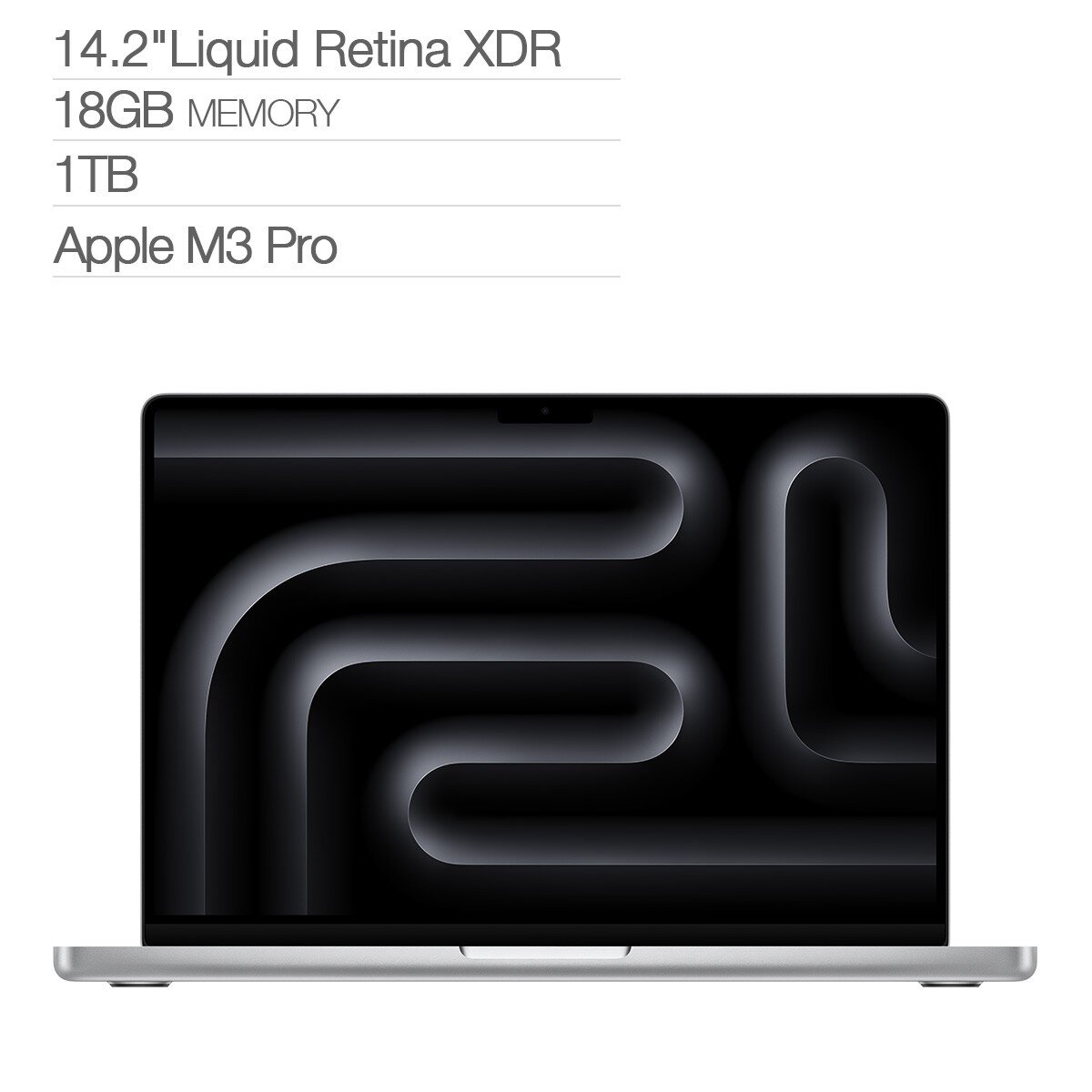 Apple MacBook Pro 14吋 搭配 M3 Pro 晶片 12 核心 CPU 18 核心 GPU 1TB SSD 銀色