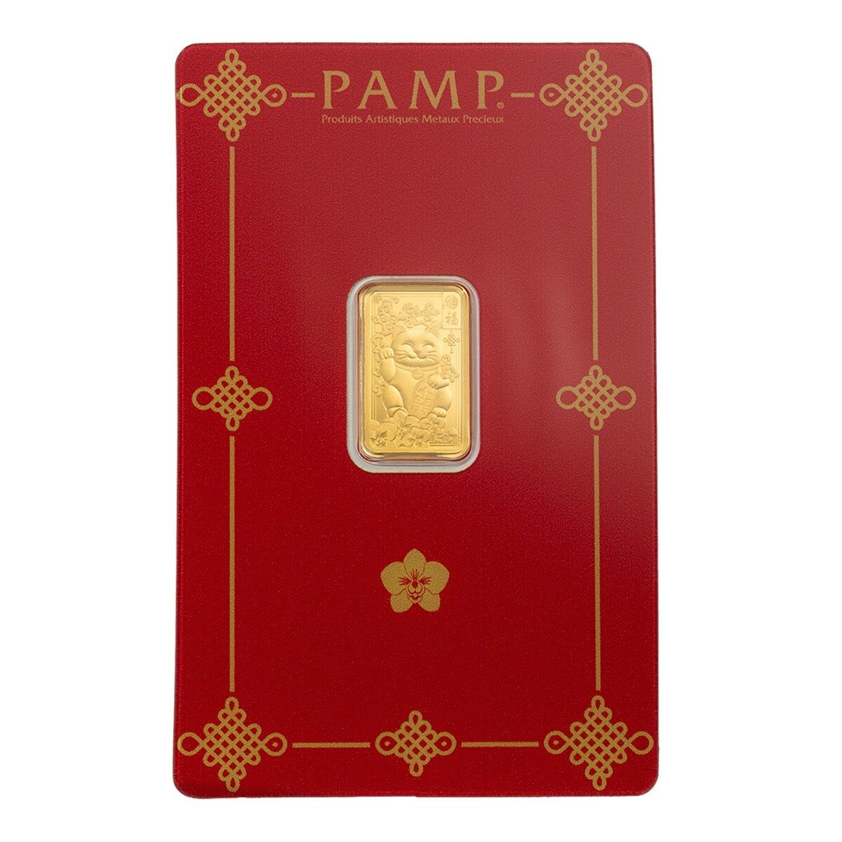 PAMP 好運招財貓黃金條塊 999.9純金 2.5公克