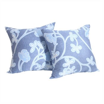 CASA 100%天絲布套抱枕2入 45 x 45 公分 - 戀花藍 CASA 100%天絲布套抱枕2入 45 x 45 公分 - 戀花藍