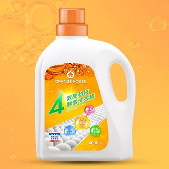 Orange House 橘子工坊 四效高科技酵素洗衣精 4000毫升 Orange House 橘子工坊 四效高科技酵素洗衣精 4000毫升
