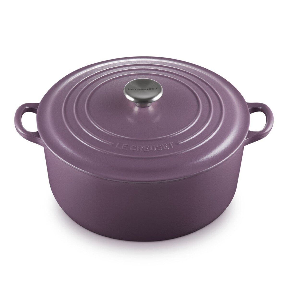Le Creuset 雙耳圓形鑄鐵鍋 含鋼頭鍋蓋 28公分 水晶紫