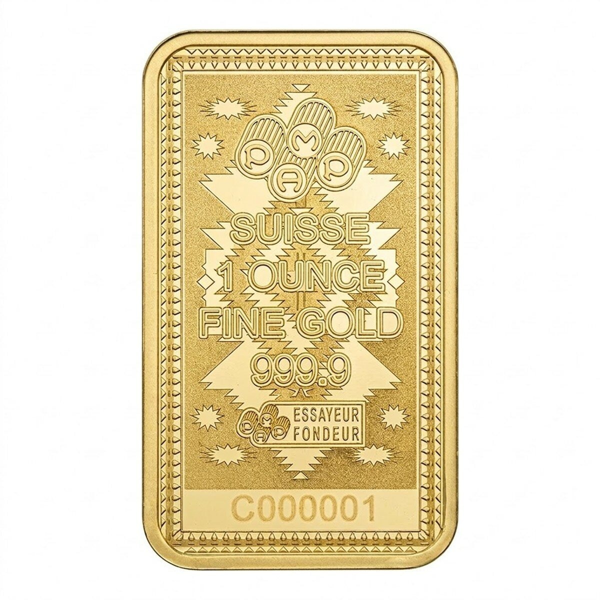 PAMP 黃石 黃金條塊 999.9純金 1盎司