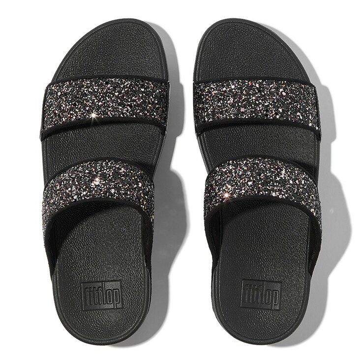 FitFlop 女雙寬帶拖鞋 黑 FitFlop 女雙寬帶拖鞋 黑