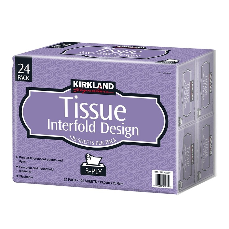 科克蘭 三層抽取衛生紙 120張 X 24入