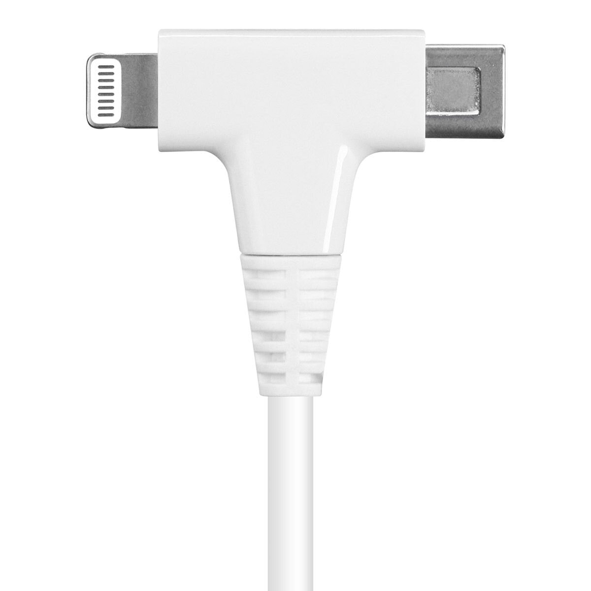 PQI 35W 雙孔氮化鎵 PD/QC3.0 快速充電器 附二合一 USB-C to USB-C/Lightning 雙頭充電線 120公分