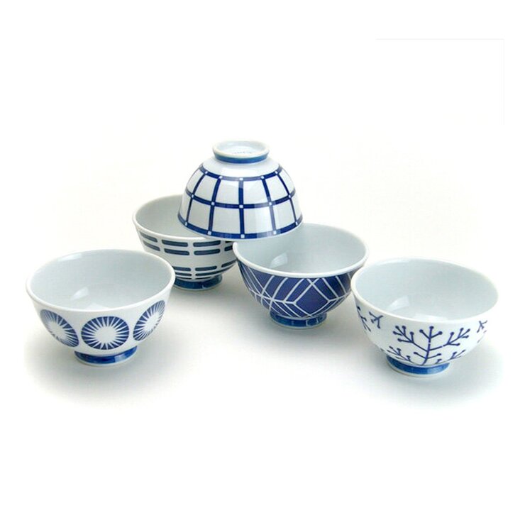 日本製輕量瓷碗15件組 染錦繪變 X 10入 + 自然生活 X 5入