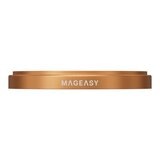 MAGEASY Bright M 不發黃軍規磁吸透明殼 iPhone 17 Pro(白磁圈) + 鏡頭保護貼Lenz(珊瑚) + Vetro 9H 鋼化玻璃保護膜