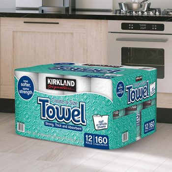 Kirkland Signature 科克蘭 隨意撕特級廚房紙巾 160張 X 12捲 Kirkland Signature 科克蘭 隨意撕特級廚房紙巾 160張 X 12捲