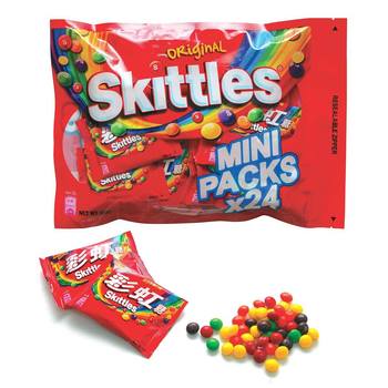 Skittles 彩虹糖混合水果口味 22公克 X 24包 Skittles 彩虹糖混合水果口味 22公克 X 24包