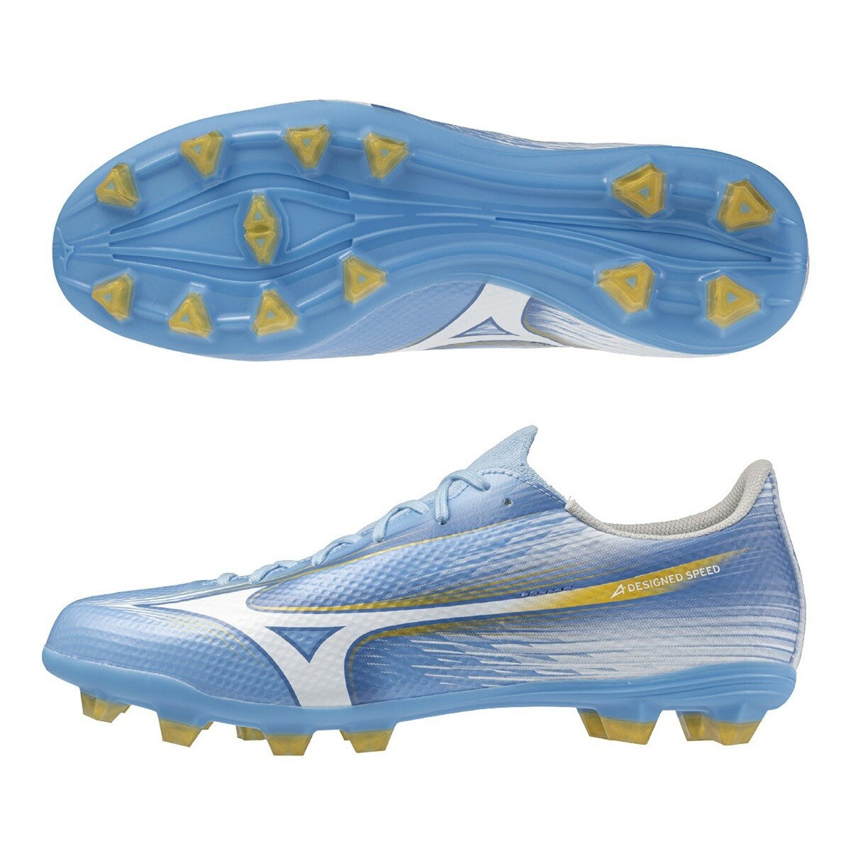 Mizuno 男足球鞋 α lll SELECT P1GA266525 藍+黃