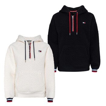 Tommy Hilfiger 女刷毛連帽長袖上衣 Tommy Hilfiger 女刷毛連帽長袖上衣