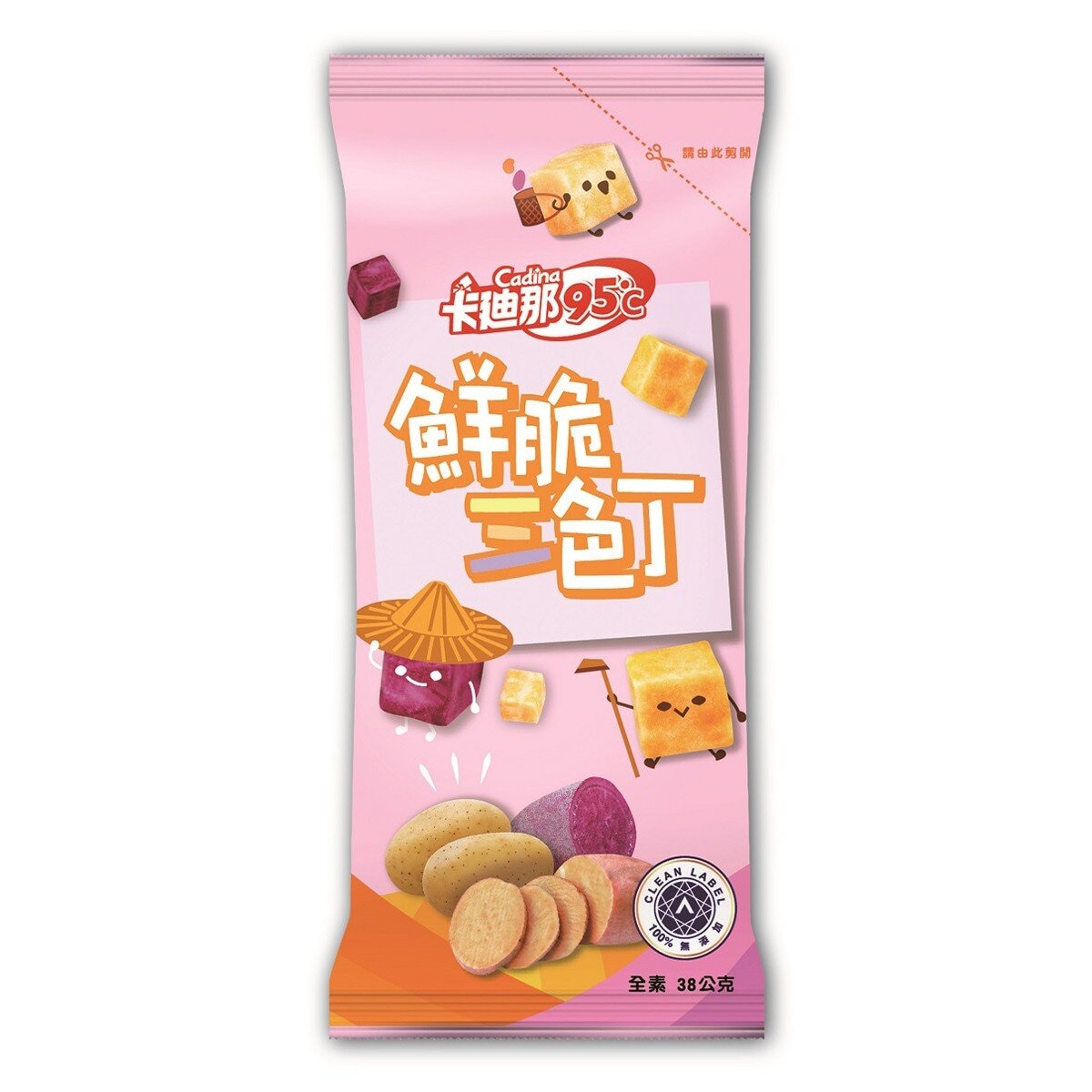 卡廸那 95℃ 鮮脆三色丁 38公克 X 16入