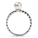 Tokyo Pearl 18K白K金 5.5公釐 - 6.0公釐 Akoya 珍珠戒指