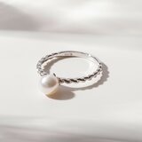 Tokyo Pearl 18K白K金 5.5公釐 - 6.0公釐 Akoya 珍珠戒指