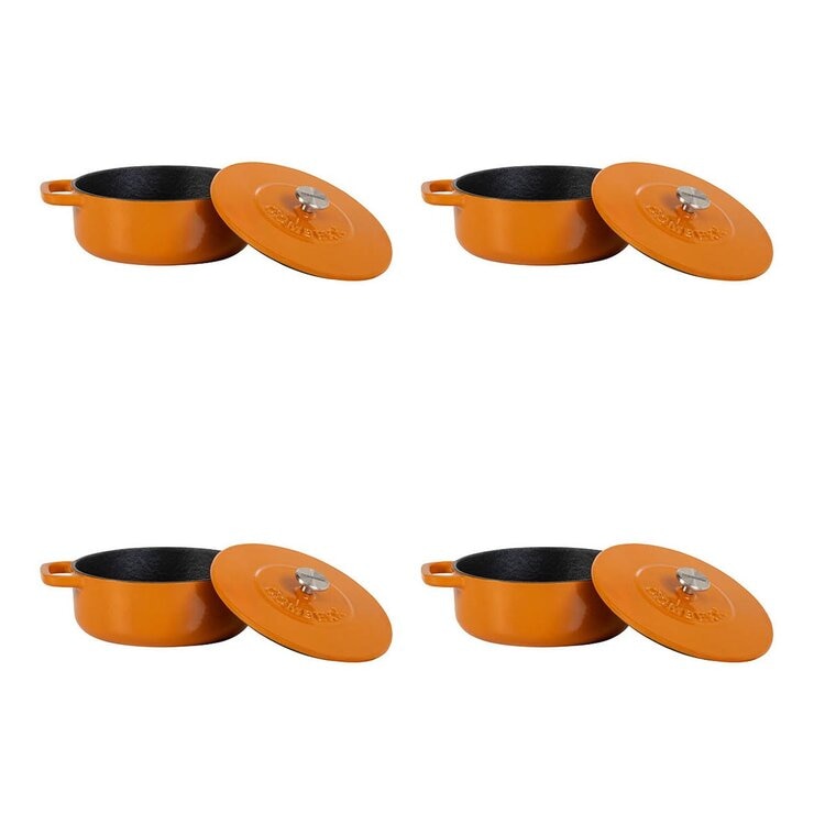 COMBEKK 雙耳鑄鐵鍋 含鋼頭鍋蓋 12公分 X 8件組