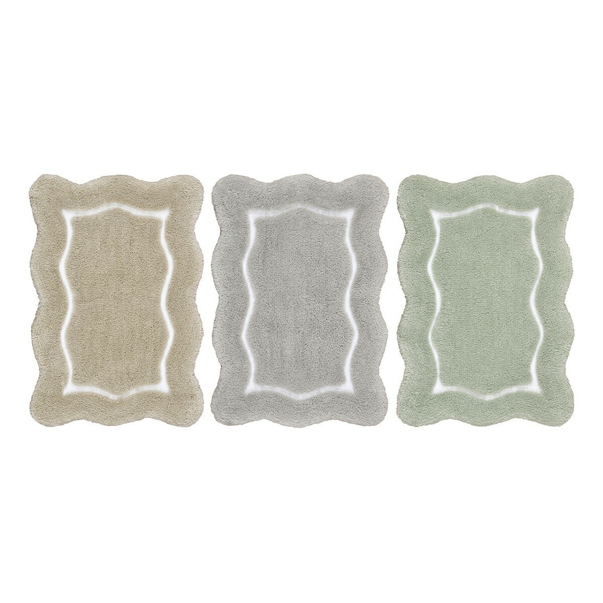 Riviera Home 花邊柔軟浴室地墊 2入 40公分 X 60公分