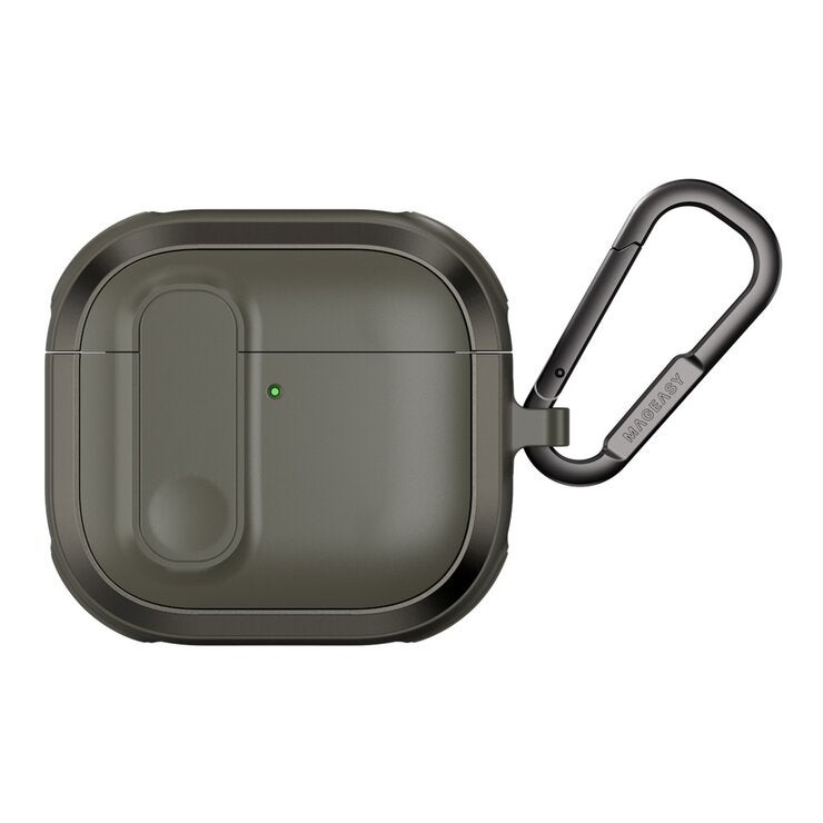 MAGEASY Odyssey 抗衝擊磁扣耳機殼 AirPods 4/5 金屬綠