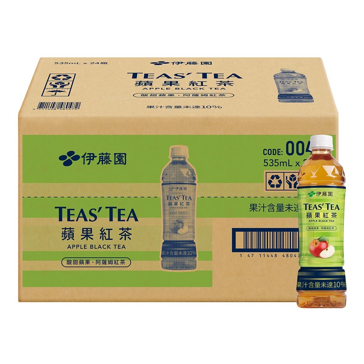 Ito-En 伊藤園 Teas' Tea 蘋果紅茶 535毫升 X 24瓶