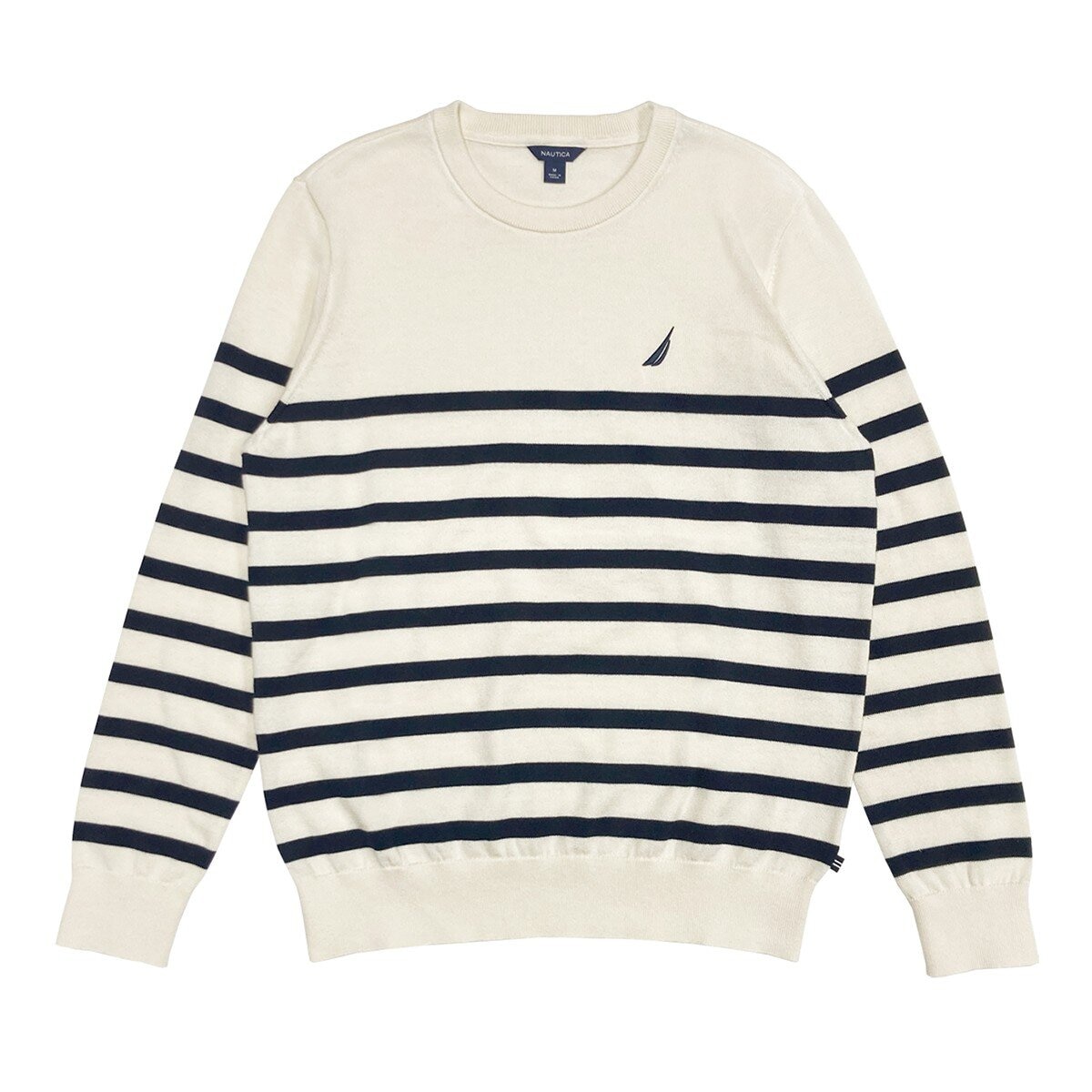 Nautica 男圓領毛衣 白 S