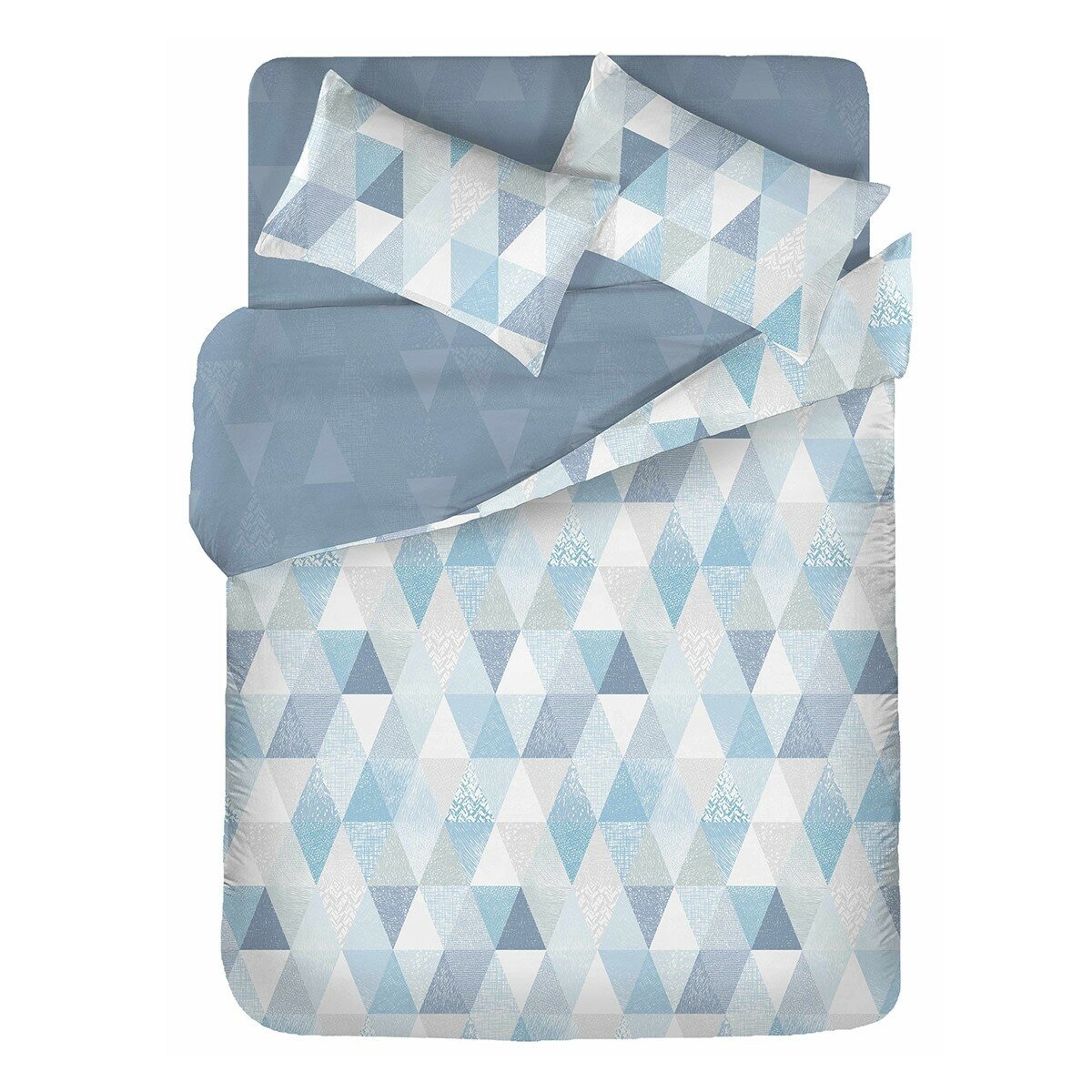 HOYACASA 300織純棉雙人床包兩用被套 4件組 152公分 X 190公分 浮光