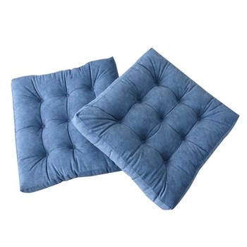 CASA嚴選素柔坐墊 2 入 55 x 55 x 8 公分 - 藍 CASA嚴選素柔坐墊 2 入 55 x 55 x 8 公分 - 藍