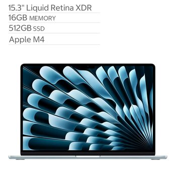 Apple 15吋 MacBook Air 搭配 Apple M4 晶片 10 核心 CPU 10 核心 GPU 16GB 512GB SSD
