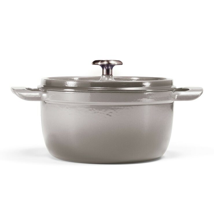 Tramontina 雙耳圓形鑄鐵鍋 含鋼頭鍋蓋 X 4件組 灰