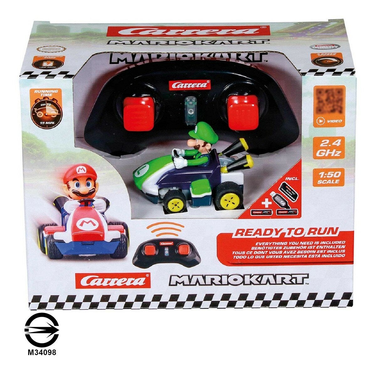 Carrera 1:50 迷你卡丁遙控車 路易吉 / 6歲以上 Carrera 1:50 迷你卡丁遙控車 路易吉 / 6歲以上