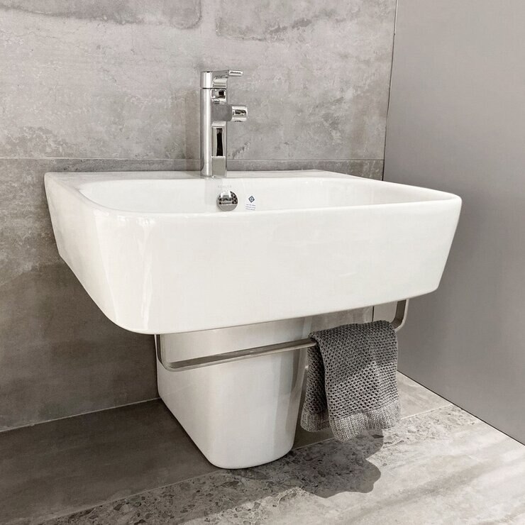 Kohler Modern Life半柱面盆含毛巾桿 + Singulier面盆龍頭組 Kohler Modern Life半柱面盆含毛巾桿 + Singulier面盆龍頭組
