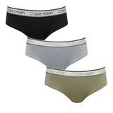 Calvin Klein 女內褲三入組 M 黑+灰+墨綠