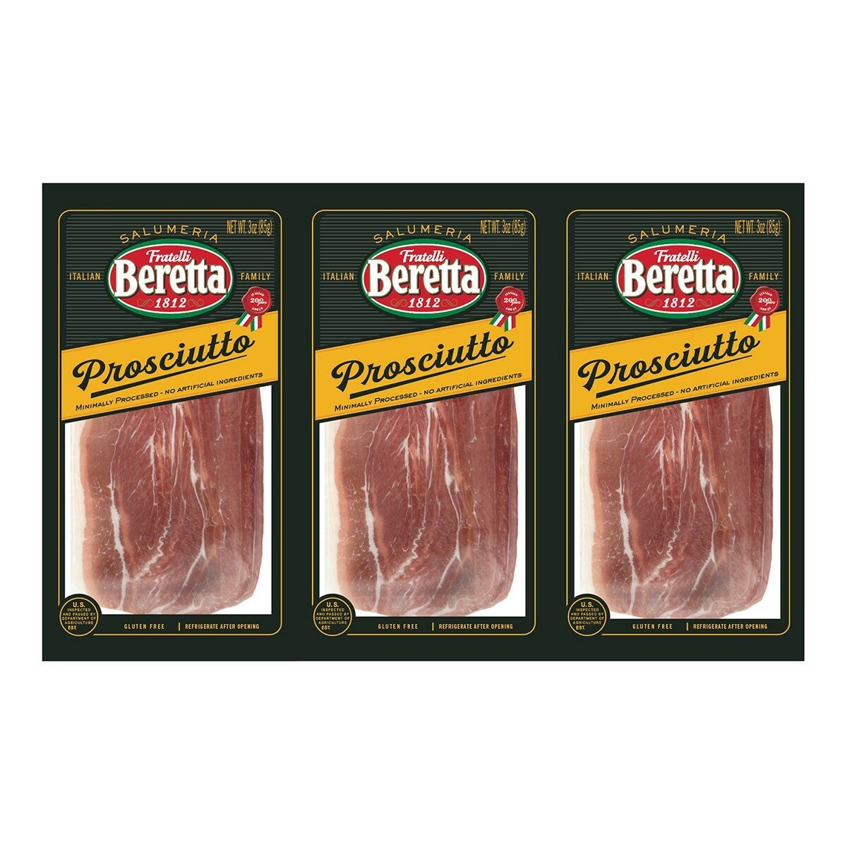 Beretta 冷藏義式生火腿片 85公克 X 3入