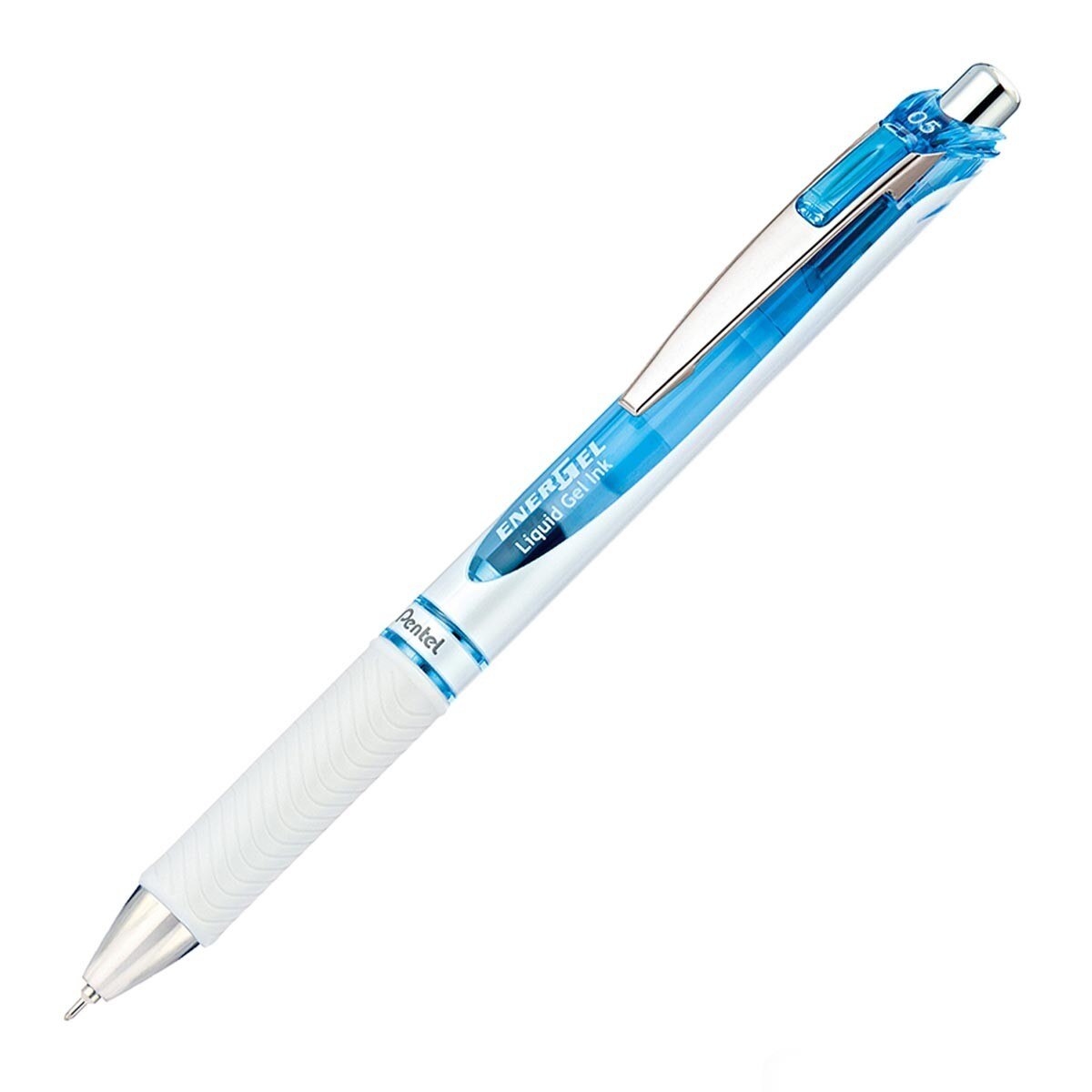 Pentel Energel 白桿極速鋼珠筆 0.5公釐 X 12支 藍
