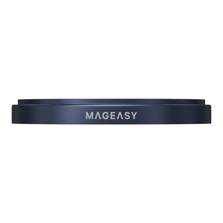 MAGEASY Bright M 不發黃軍規磁吸透明殼 iPhone 17 Pro(白磁圈) + 鏡頭保護貼Lenz(午夜) + Vetro 9H 鋼化玻璃保護膜