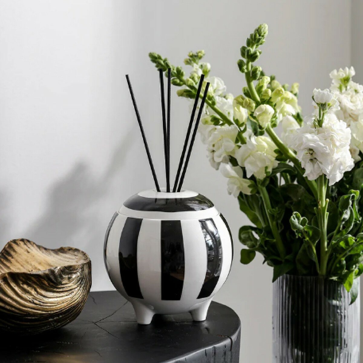 MOSS ST. FRAGRANCES 迷你陶瓷擴香 100毫升 X 2入組 茉莉、琥珀和藏紅花